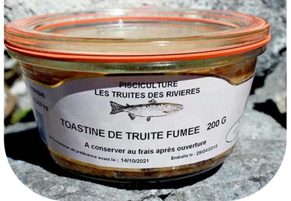 Toastine de truite fumée